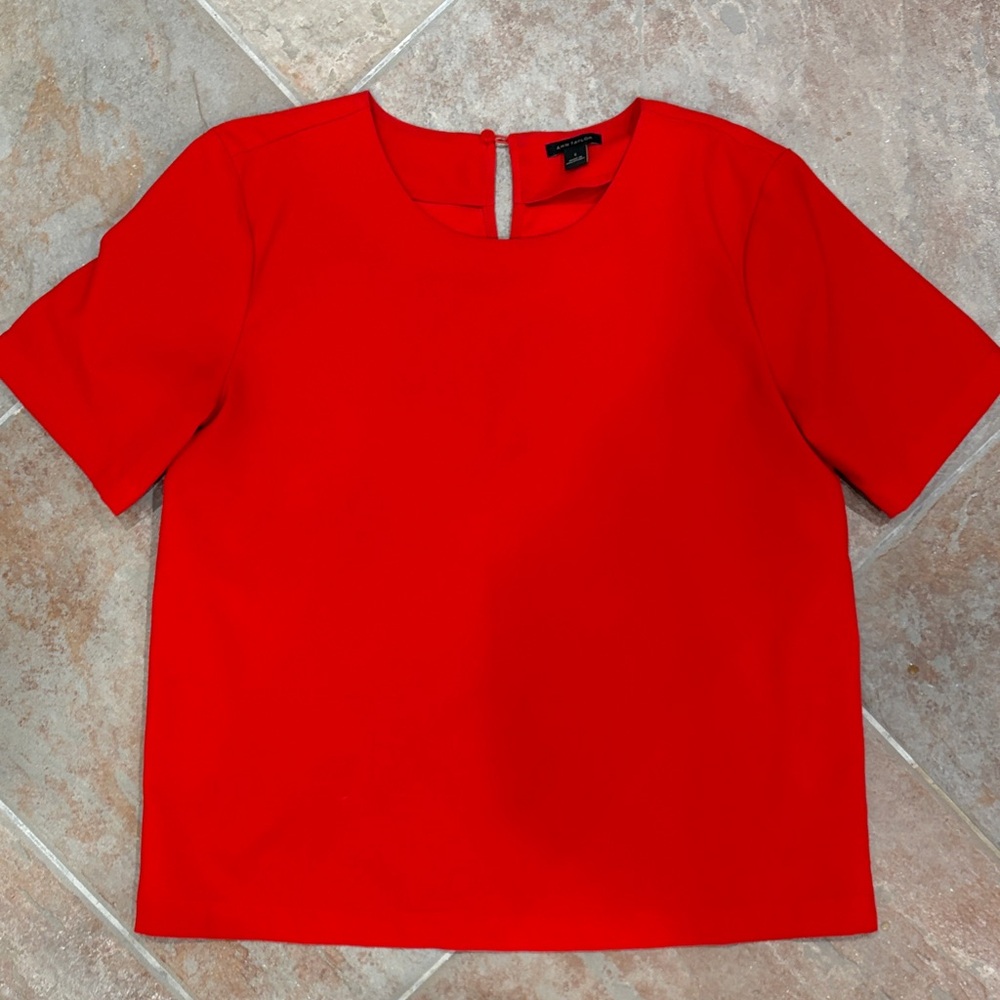 Ann Taylor Vibrant Red Blouse